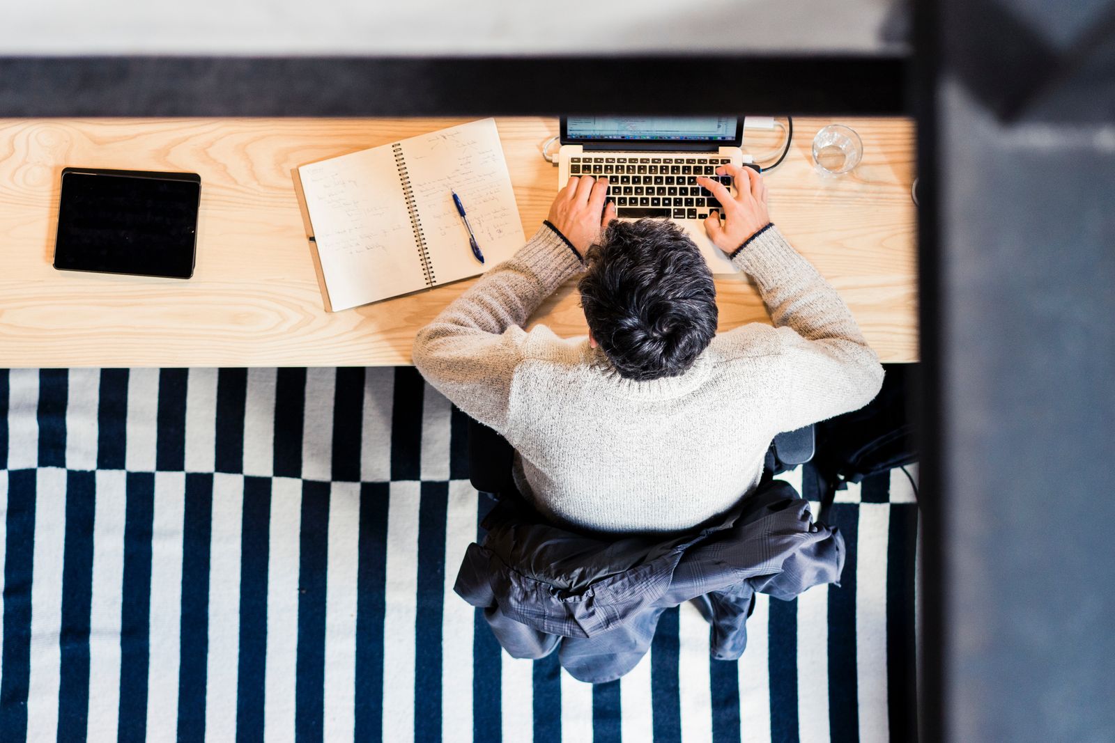 Notebook and laptop — a brief before the palette