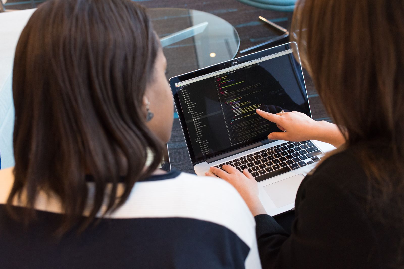 Developer working on a laptop