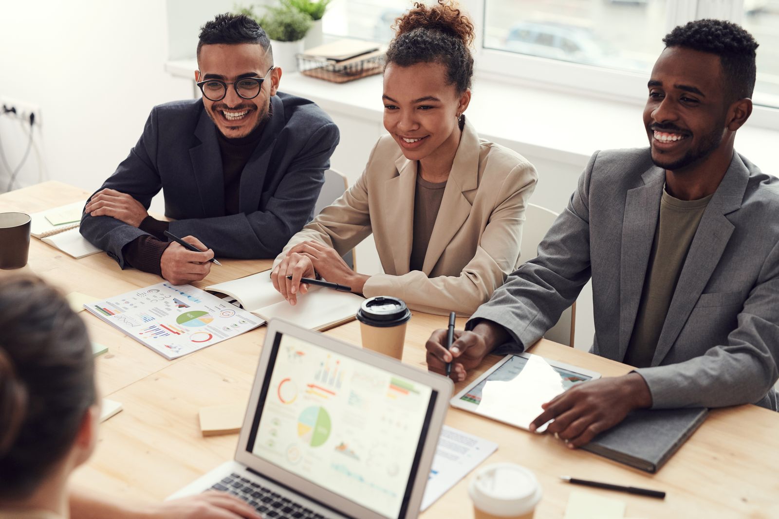 People collaborating in an office